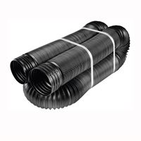 Amerimax 51110 Drain Pipe Tubing, 4 in, PVC, Black, 25 ft L 