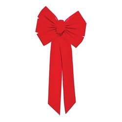 Holidaytrims 7347 Outdoor Bow, 1 in H, Velvet, Red, Pack of 36 