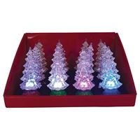 Santas Forest 21323 Christmas Ornament Assortment, Christmas Tree, LED Bulb 12 Pack 