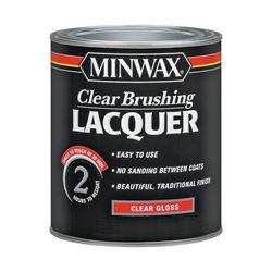 Minwax 155000000 Brushing Lacquer, Gloss, Liquid, Clear, 1 qt, Can 