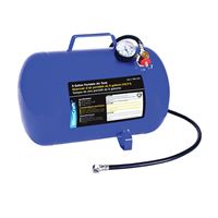 ProSource AT05 Air Tank, 5 gal Tank, 1/4 in Inlet, 5/16 in Outlet, 85 to 125 psi Pressure, Steel, 2 mm Gauge 