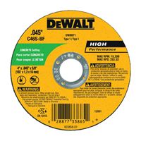 DeWALT DW8071 Cutting Wheel, 4 in Dia, 0.045 in Thick, 5/8 in Arbor, Medium, Silicone Carbide Abrasive, Pack of 25 