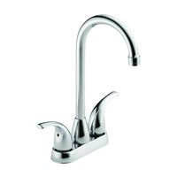 DELTA Peerless Tunbridge Series P288LF Bar and Prep Faucet, 1.8 gpm, 2-Faucet Handle, Brass, Chrome Plated 