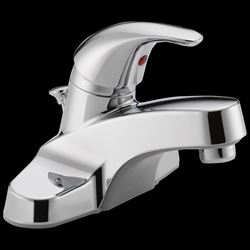Peerless P136LF Bathroom Faucet, 1.2 gpm, 1-Faucet Handle, Metal, Chrome Plated, Lever Handle, Standard Spout 