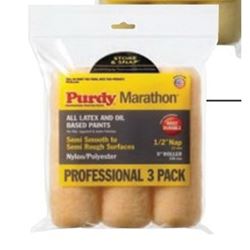 Purdy Marathon 14F861100 Paint Roller Cover, 1/2 in Thick Nap, 9 in L, Nylon/Polyester Cover, 3/PK 