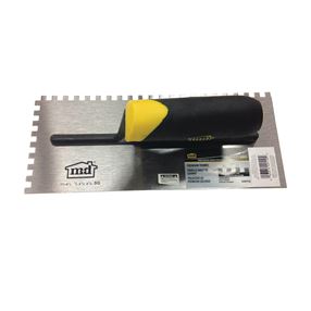 M-D 49110 Tile Installation Trowel, 11 in L, 4-1/2 in W, Square Notch, Comfort-Grip Handle