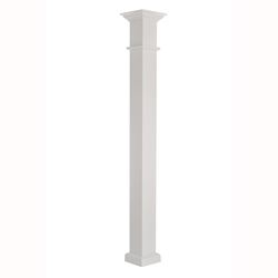 AFCO 800EW610 Column Post Set, 10 ft H, Square, Wood, White 