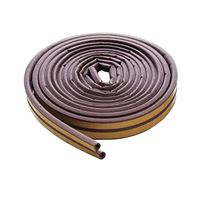 M-D 63602 Weatherstrip Tape, 11/32 in W, 17 ft L, EPDM Rubber, Brown 