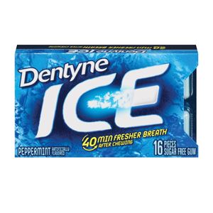 Dentyne 551530 Ice Sugar-Free Gum, Peppermint, 9 Pack, Pack of 9