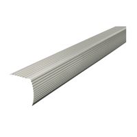 M-D 43376 Fluted Stair Edging, 72 in L, Aluminum, Silver, Satin 