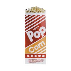 Gold Medal 2053 Popcorn Bag, 1 oz Capacity, Bright Orange/Red 