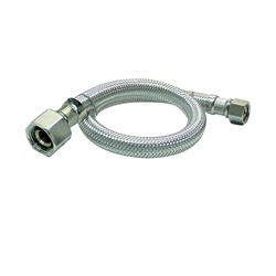 Plumb Pak EZ Series PP23818 Sink Supply Tube, 1/2 in Inlet, FIP Inlet, 1/2 in Outlet, FIP Outlet, Stainless Steel Tubing 