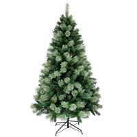 Santas Forest 81777 Pre-Lit Christmas Tree, 7-1/2 ft H, Pine Family, 120 W, Tungsten Bulb, Clear Light 