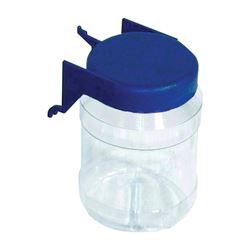 CRAWFORD JC12 Organizer Jar, 3 in L, 2 in W, 3-3/8 in H, Plastic, Clear 