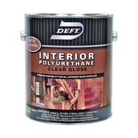 DEFT 221-01 Polyurethane Paint, Gloss, Liquid, Amber, 1 gal, Can 4 Pack 