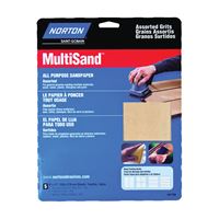 Norton MultiSand 07660747765 Sanding Sheet, 11 in L, 9 in W, Aluminum Oxide Abrasive, Paper Backing 
