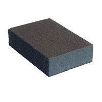 Norton MultiSand 02081 Sanding Sponge, 4 in L, 2-3/4 in W, 75 Grit, Fine, Medium, Silicon Carbide Abrasive 