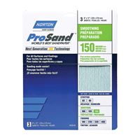 Norton ProSand 07660768160 Sanding Sheet, 11 in L, 9 in W, Medium, 150 Grit, Aluminum Oxide Abrasive, Paper Backing 