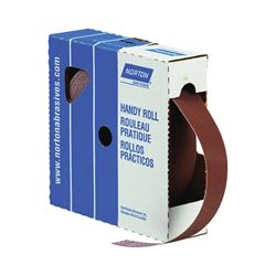 NORTON Metalite 26286 Utility Cloth Roll, 50 yd L, 1-1/2 in W, 120 Grit, Aluminum Oxide Abrasive, Cloth Backing 
