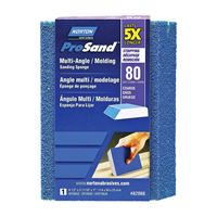 Norton ProSand 82068 Sanding Sponge, 4-1/2 in L, 3-11/16 in W, 80 Grit, Coarse, Aluminum Oxide Abrasive 