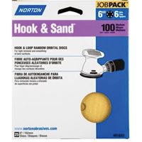Norton Hook & Sand Series 07660701633 Vacuum Disc, 6 in Dia, P100 Grit, Medium, Aluminum Oxide Abrasive, Paper Backing 
