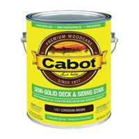 Cabot 140.0001437.007 Deck and Siding Stain, Natural Flat, Cordovan Brown, Liquid, 1 gal 4 Pack 