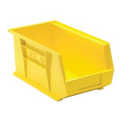 Quantum Storage Systems RQUS240YL Hang and Stack Bin, 60 lb, Polypropylene, Yellow, 14-3/4 in L, 8-1/4 in W, 7 in H 