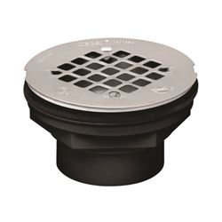 Oatey 42093 Shower Drain, ABS, Black, For: 2 in SCH 40 DWV Pipes 