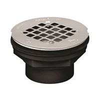 Oatey 42093 Shower Drain, ABS, Black, For: 2 in SCH 40 DWV Pipes 