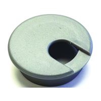 Jandorf 61617 Desk Grommet, 2 in Dia Cable, Polystyrene, Silver 
