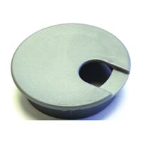 Jandorf 61618 Desk Grommet, 2-1/2 in Dia Cable, Polystyrene, Silver 