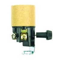 Jandorf 60530 On/Off Turn Knob Lamp Socket, 250 V, 250 W, Phenolic Housing Material, Black 