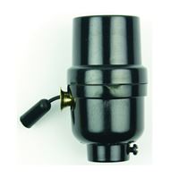 Jandorf 60532 Pull Chain Lamp Socket, 250 V, 250 W, Phenolic Housing Material, Black 