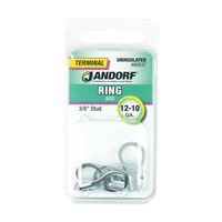 Jandorf 60837 Ring Terminal, 12 to 10 AWG Wire, 3/8 in Stud, Copper Contact 