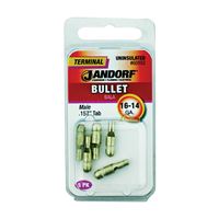 Jandorf 60852 Bullet Terminal, 600 V, 16 to 14 AWG Wire, Copper Contact, 5/PK 