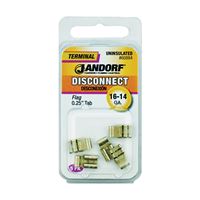 Jandorf 60884 Disconnect Terminal, 16 to 14 AWG Wire, Copper Contact, 5/PK 