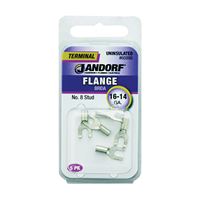 Jandorf 60886 Spade Terminal, 16 to 14 AWG Wire, #8 Stud, Copper Contact 