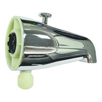 ProSource PMB-048 Bathtub Spout with Diverter, 5-1/4 in L, 3/4 x 1/2 in Connection, IPS, Zinc, Chrome Plated 