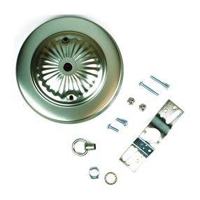 Jandorf 60216 Canopy Kit, Ceiling, Traditional, Brushed Pewter, For: Outlet Box and Hang Ceiling Fixture