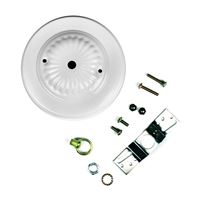 Jandorf 60217 Canopy Kit, Ceiling, Traditional, White, For: Outlet Box and Hang Ceiling Fixture 