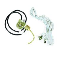 Jandorf 60304 Pull Chain Switch, 250 V, 3 A, Brass 