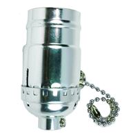 Jandorf 60405 Pull Chain Lamp Socket, 250 V, 250 W, Nickel Housing Material 