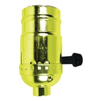Jandorf 60408 On/Off Turn Knob Lamp Socket, 250 V, 250 W, Brass Housing Material 