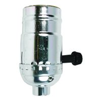 Jandorf 60402 On/Off Turn Knob Lamp Socket, 250 V, 250 W, Nickel Housing Material 