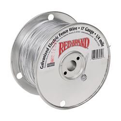 Red Brand 85612 Electric Fence Wire, 17 ga Wire, Steel Conductor, 1/4 mile L 