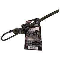 ProSource FH64016 Stretch Cord, 8 mm Dia, 20 in L, Polypropylene, Camouflage, Hook End, Pack of 10 