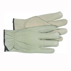 Boss 4068M Gloves, M, Keystone Thumb, Open, Shirred Elastic Back Cuff, Leather, Natural 