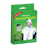 Coghlans 1390 Emergency Survival Poncho, Metallized Aluminum/Polyethylene, Pack of 6 