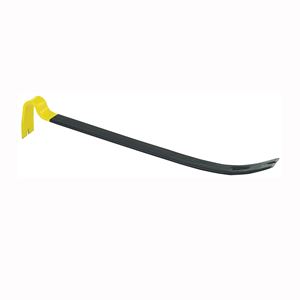Stanley 55-526 Pry Bar, 21 in L, Slotted Tip, 1-3/4 in W Tip, HCS, Black/Yellow, 1-3/4 in Dia