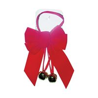 Holidaytrims 6803 Christmas Specialty Decoration, 1 in H, Sleigh Bell Bow, Velvet, Red 24 Pack 